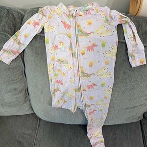 Posh Peanut glitterville convertible one piece zip up pajamas